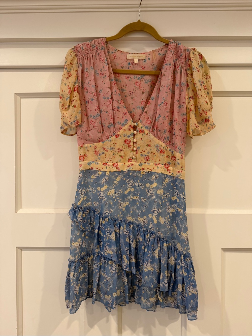 LoveShackFancy Floral Mini Dress